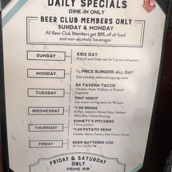 Emmett's Brewing Co - Menu - New American Near Me - West Dundee, Illinois Emmett's Brewing Co - Menu - New American Near Me - West Dundee, Illinois