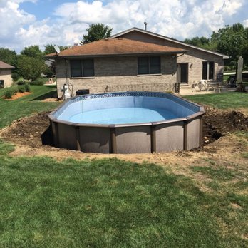 Cancun Pools - Pool 18x33 above ground at homer glen - Pool & Hot Tub Service Near Me - Mokena, Illinois