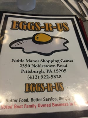 Menu photo 8 Eggs-R-Us Pittsburgh, PA Menu photo 8 Eggs-R-Us Pittsburgh, PA