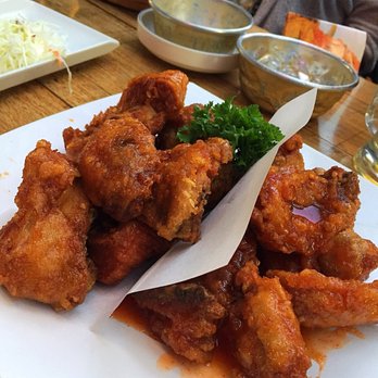 Zabu Chicken - Half Spicy Half Yangnyum - Korean Near Me - Vancouver, British Columbia