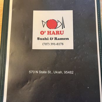 O’Haru Japanese Restaurant - Front of Menu - Japanese Near Me - Ukiah, California O’Haru Japanese Restaurant - Front of Menu - Japanese Near Me - Ukiah, California