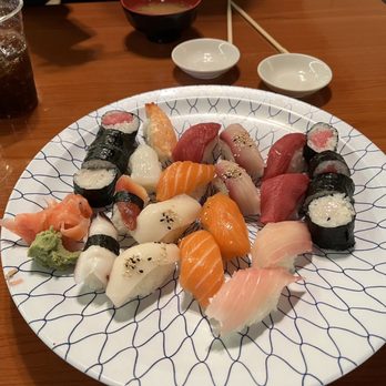 Sushi Kim 2 - This is the sushi dinner. It came with miso soup. - Korean Near Me - Pittsburgh, Pennsylvania Sushi Kim 2 - This is the sushi dinner. It came with miso soup. - Korean Near Me - Pittsburgh, Pennsylvania
