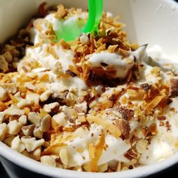 a bowl of yogurt and granola a bowl of yogurt and granola