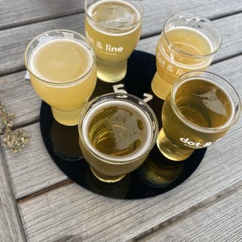 Dot & Line Brewing Company - Beer flight - Breweries Near Me - Fort Wayne, Indiana