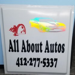 All About Autos - Front lighted sign on our new building at 7909 Steubenvile Pike