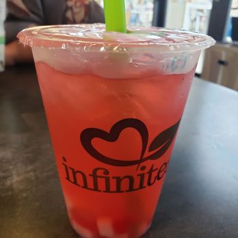 Infinitea - Watermelon fruit tea with rainbow jelly - Bubble Tea Near Me - Kapolei, Hawaii Infinitea - Watermelon fruit tea with rainbow jelly - Bubble Tea Near Me - Kapolei, Hawaii
