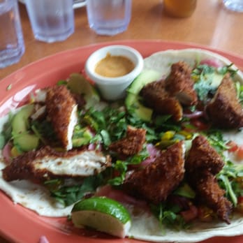 Duluth Grill - Fish Tacos, with Sriracha aoila instead of tarter sauce. Delicious,  pretty spicy - Breakfast & Brunch Near Me - Duluth, Minnesota