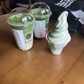Maruwu Seicha - Pistachio matcha, strawberry matcha and ice cream - Desserts Near Me - Palo Alto, California