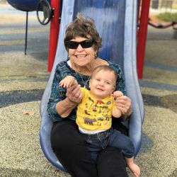 Pasa Tiempo Park - Sliding with great grandma at Pasa Tiempo Park in November 2017.