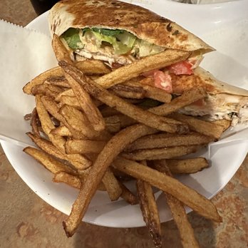 Southside Grille - Mahi wrap w fries. Good price too! - New American Near Me - Bunnell Florida, Florida