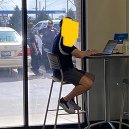 Old people complain about young on their phones at work, but here we have an older man leaning on my truck talking to his friend.