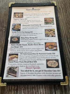 Menu photo 7 Tommy's Hideaway Gulfport, FL