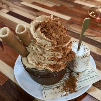 District - Chocolate Pot De Creme-Butterscotch mousse, toasted marshmallow - Tapas/Small Plates Near Me - San Jose, California District - Chocolate Pot De Creme-Butterscotch mousse, toasted marshmallow - Tapas/Small Plates Near Me - San Jose, California