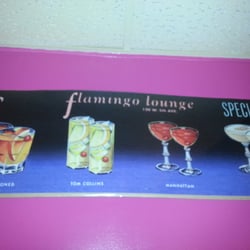 Flamingo Lounge - The drink specials. As seen on a poster in the womens bathroom.