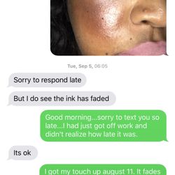 The Lash Boss - Text messages of scheduling appointments AND me reaching out to her regarding her service of lashes and microblading service.