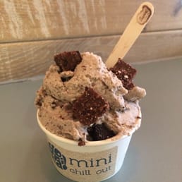 Cookies n cream with tiffin/brownie pieces.