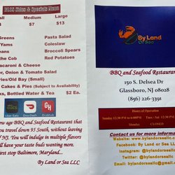 By Land Or Sea - Menu