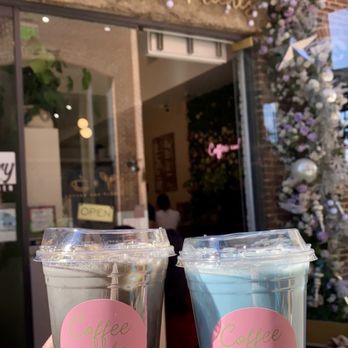 Coffee and Plants - 24k Charcoal Latte and Blue Lavender Latte! - Coffee & Tea Near Me - Pasadena, California