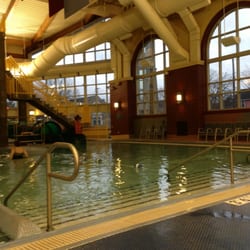 The Natatorium Health and Fitness Center - Pool. The slide is fun!
