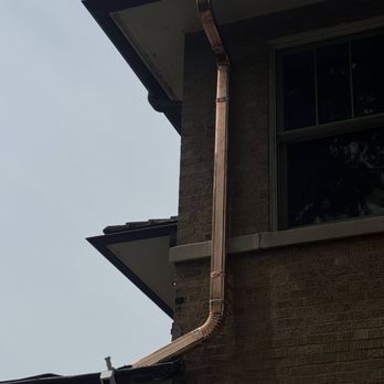 Gutter Santiago Installation Repair and Cleaning - new left copper one - Gutter Services Near Me - Chicago, Illinois Gutter Santiago Installation Repair and Cleaning - new left copper one - Gutter Services Near Me - Chicago, Illinois