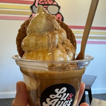 Lu & Aug's - Salted Caramel Affogato - Ice Cream & Frozen Yogurt Near Me - Ardmore, Pennsylvania
