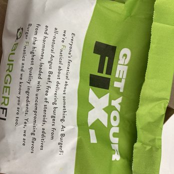 BurgerFi - Nice foil bag kept burger at temperatures - Burgers Near Me - Pembroke Pines, Florida BurgerFi - Nice foil bag kept burger at temperatures - Burgers Near Me - Pembroke Pines, Florida