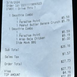 A 4 dollar tip I did not want to give A 4 dollar tip I did not want to give