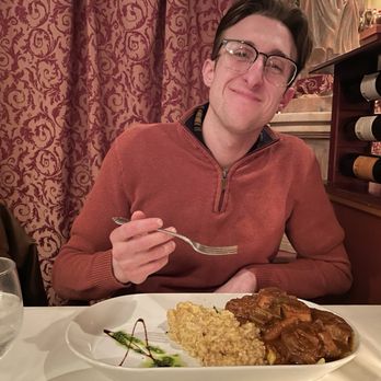 Cafe Renaissance - He was excited to try the Veal! - Mediterranean Near Me - Waite Park, Minnesota