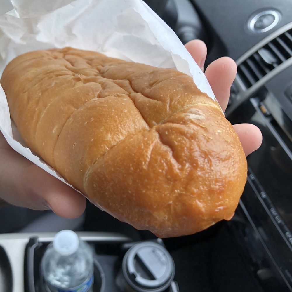 Caffe Pronto - Bagel dog. Hot dog, bacon, and cheese - Coffee & Tea Near Me - Arlington, Washington