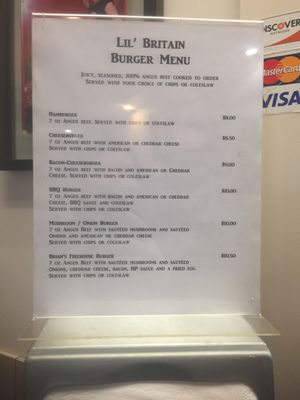 Menu photo 1 Lil' Britain Bennington, VT