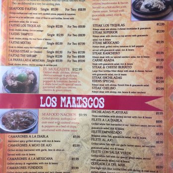 Los Tequilas - Menu - Mexican Near Me - Sapulpa, Oklahoma
