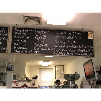 Bella Ravioli - The Indoor Menu Above Bella Ravioli in Medford - Italian Near Me - Medford, Massachusetts
