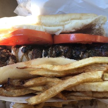 Mr D's Shish Kabobs - Delish kabob sandwich. Get this! - Burgers Near Me - Chicago, Illinois
