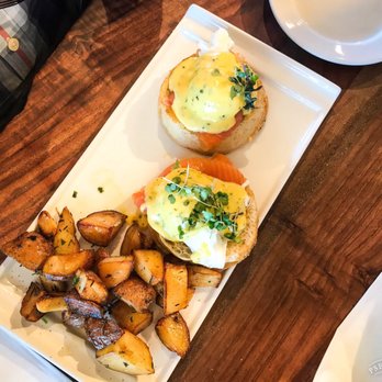 Le Garage - EGGS BENEDICT with Jambon de Bayonne and goat cheese hollandaise on a Panorama English muffin with roasted potatoes $19 - French Near Me - Sausalito, California Le Garage - EGGS BENEDICT with Jambon de Bayonne and goat cheese hollandaise on a Panorama English muffin with roasted potatoes $19 - French Near Me - Sausalito, California