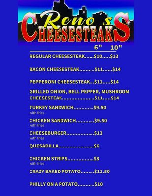 Menu photo 3 Reno’s Cheesesteaks Reno, NV Menu photo 3 Reno’s Cheesesteaks Reno, NV