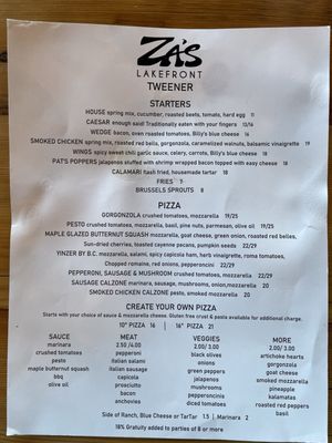 Menu photo 4 Za’s Lakefront Tahoe City, CA Menu photo 4 Za’s Lakefront Tahoe City, CA