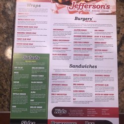 Jefferson’s Restaurant - Menu