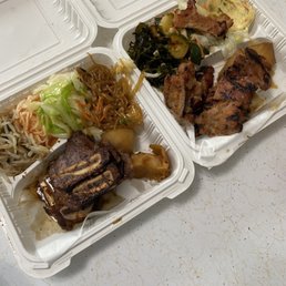 Kalihi and bbq chicken plate