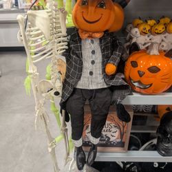 HomeSense - More Halloween stuff I love this little pumpkin head in his dressed up clothes