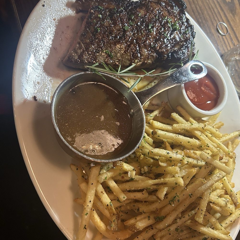 Corso Italian Steak - 14 oz ribeye, I did cut a piece off lol - Steakhouses Near Me - Boise, Idaho