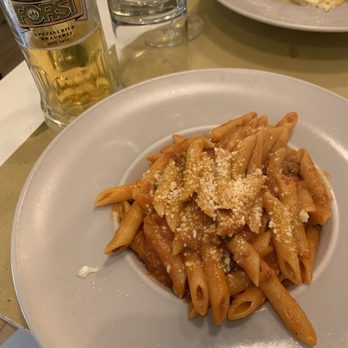 La Vacca M'Briaca - Forst bier and Pene pasta with oxtail sauce. - Roman Near Me - Rome, RM La Vacca M'Briaca - Forst bier and Pene pasta with oxtail sauce. - Roman Near Me - Rome, RM