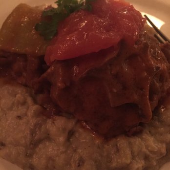 Sip Sak - Lamb osso buco on roasted eggplant - Middle Eastern Near Me - New York, New York Sip Sak - Lamb osso buco on roasted eggplant - Middle Eastern Near Me - New York, New York