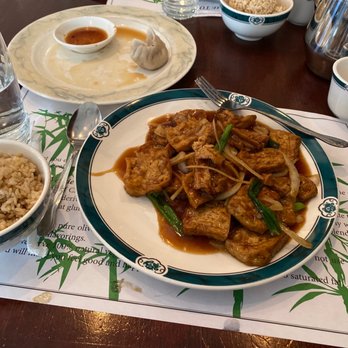 Veggie Heaven - Tofu ginger and scallion sauce w/ brown rice - Vegetarian Near Me - Montclair, New Jersey