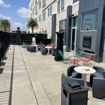 Aloft by Marriott Corpus Christi - Poolside seating area. - Hotels Near Me - Corpus Christi, Texas