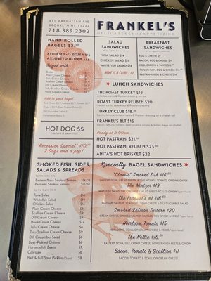 Menu photo 7 Frankel's Delicatessen Brooklyn, NY
