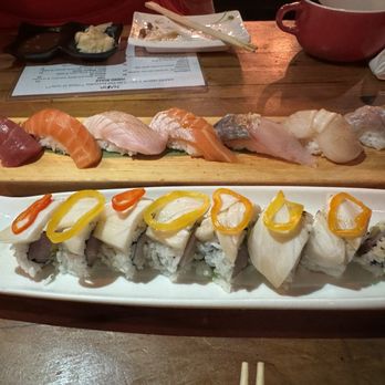 Nara - 7 piece nigiri and Floral Train roll - Japanese Near Me - San Francisco, California