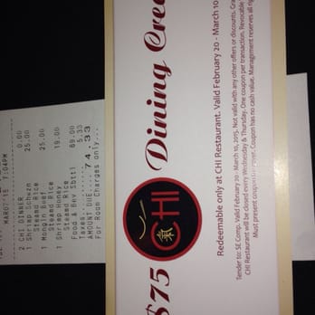 Chi - Chi voucher-Score! - Chinese Near Me - Reno, Nevada