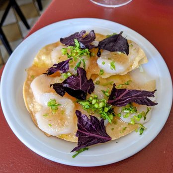 Found Oyster - Scallop Tostada - Seafood Near Me - Los Angeles, California