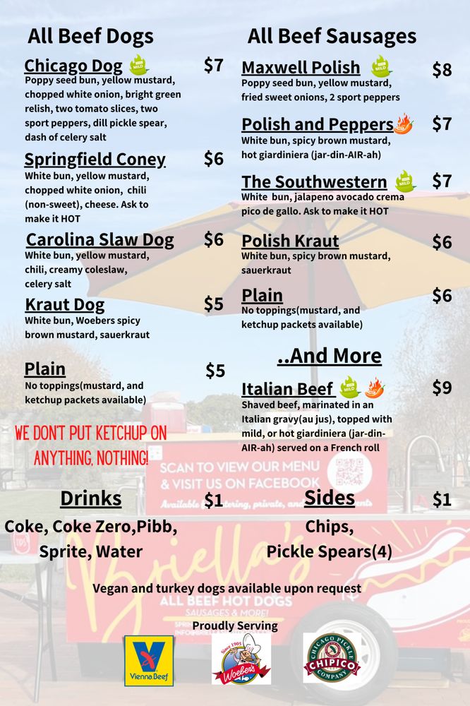 Food from Briella's Hot Dogs
