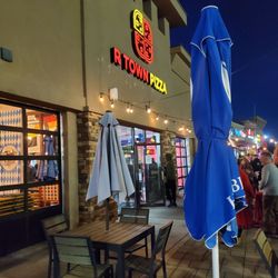R Town Pizza - Fabulous outdoor patio space with heaters for the winter! Crispy Detroit style pizza - definitely worth a stop! Can't wait to visit again!